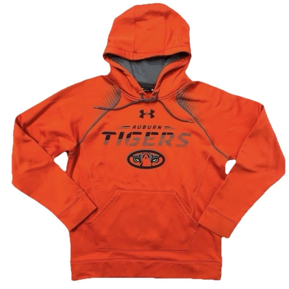 Auburn Tigers Hoodie Sweatshirt Mens S Under Armour Loose Fit Football Pullover